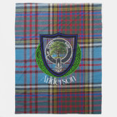 Anderson Schotse Clan Tartan & Crest Fleece Deken (Voorkant)