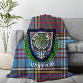 Anderson Schotse Clan Tartan & Crest Fleece Deken