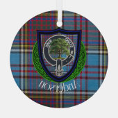 Anderson Schotse Clan Tartan & Crest Glas Ornament (Achterkant)