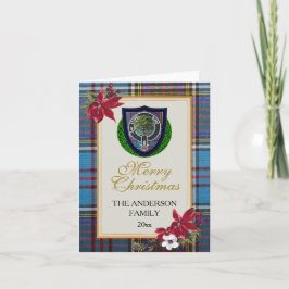 Anderson Schotse Clan Tartan & Crest Kaart