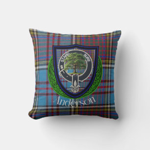 Anderson Schotse Clan Tartan Crest Kussen