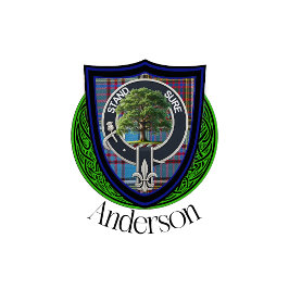 Anderson Schotse Clan Tartan en Crest Flacon