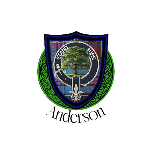 Anderson Schotse Clan Tartan en Crest Flacon