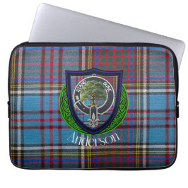 Anderson Schotse Clan Tartan en Crest Laptop Sleeve