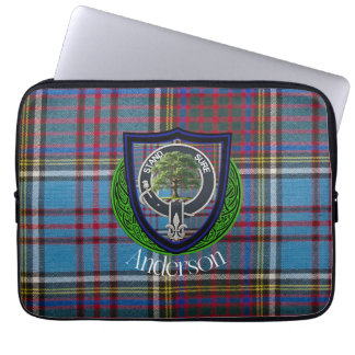 Anderson Schotse Clan Tartan en Crest Laptop Sleeve