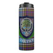 Anderson Schotse Clan Tartan en Crest Thermosbeker (Voorkant)