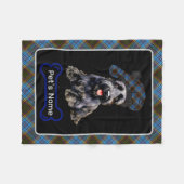 Anderson Scottie Dog Tartan gepersonaliseerd Fleece Deken (Voorkant (Horizontaal))