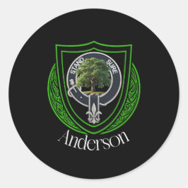 Anderson Scottish Clan Crest Ronde Sticker