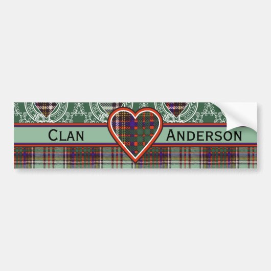Anderson Scottish Tartan Bumpersticker (Voorkant)