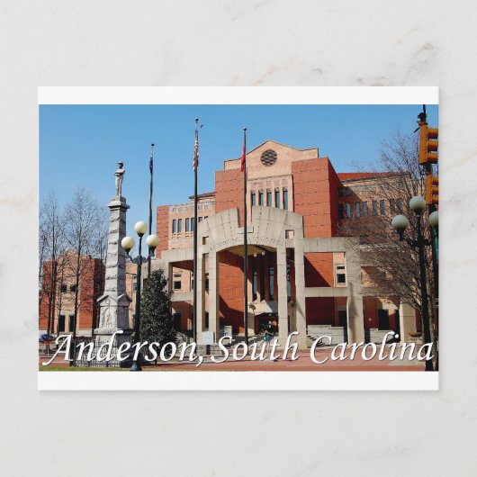 Anderson, South Carolina Briefkaart (Voorkant)