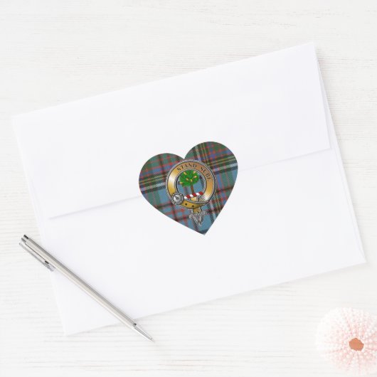Anderson Tartan & Badge Hart Sticker (Envelop)