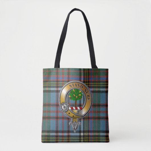 Anderson Tartan & Badge Tote Bag (Voorkant)