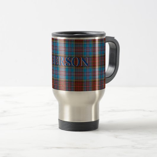Anderson Tartan Clan Travel Mug Reisbeker (Voorkant rechts)