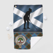 Anderson Tartan Golf gepersonaliseerd (voor haar) Golfhanddoek (Insitu)