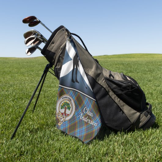 Anderson Tartan Golf gepersonaliseerd (voor haar) Golfhanddoek (Groen)