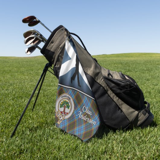 Anderson Tartan Golf gepersonaliseerd (voor hem) Golfhanddoek (Groen)