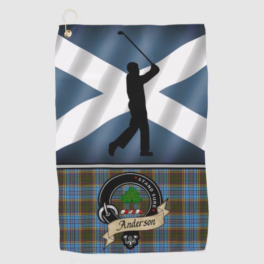 Anderson Tartan Golf Towel Zijn Golfhanddoek (Voorkant)