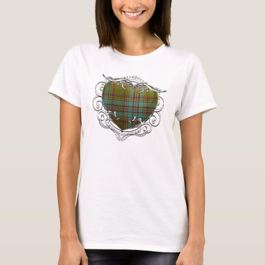 Anderson Tartan Heart T-shirt (Voorkant)