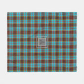 ANDERSON TARTAN Monogram Letter A Fleece Deken (Voorkant (Horizontaal))
