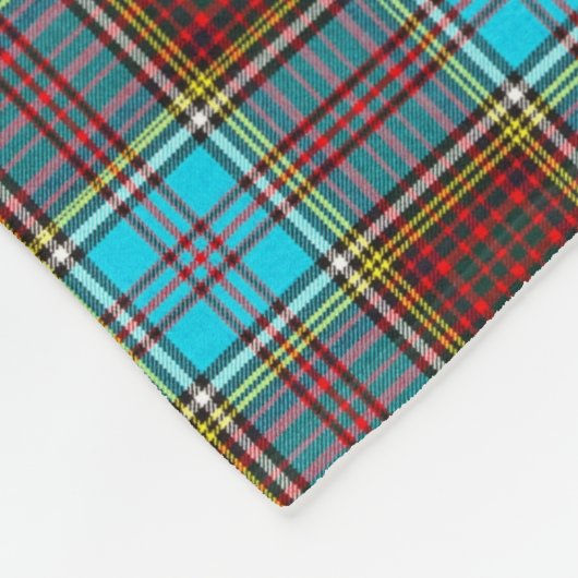 ANDERSON TARTAN Monogram Letter A Fleece Deken (Hoek)