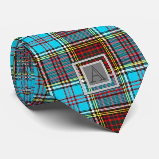 ANDERSON TARTAN Monogram Letter A Stropdas (Opgerold)