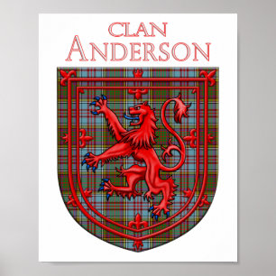 Anderson Tartan Scottish Play Lion Rampant Poster