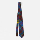 Anderson Tartan Stropdas met Clan Motto & Emblem (Achterkant)