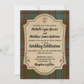 Anderson Tartan Wedding Invitation Kaart (Voorkant)