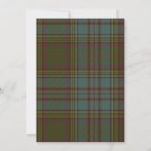Anderson Tartan Wedding Invitation Kaart (Achterkant)