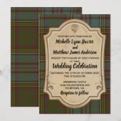 Anderson Tartan Wedding Invitation Kaart (Voorkant / Achterkant)