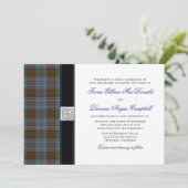 Anderson Tartan Wedding Invitation Kaart (Staand voorkant)