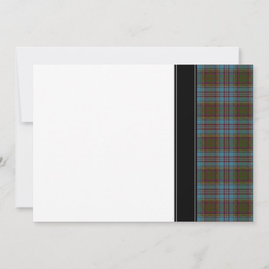Anderson Tartan Wedding Invitation Kaart (Achterkant)