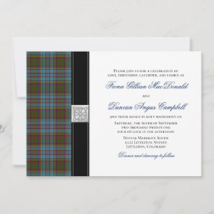 Anderson Tartan Wedding Invitation Kaart