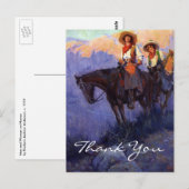 Anderson's Man en Voman op paarden Briefkaart (Voorkant / Achterkant)