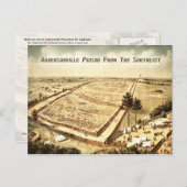 Andersonville Gevangenis (Camp Sumter), luchtbelad Briefkaart (Voorkant / Achterkant)