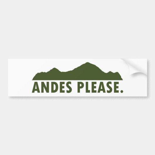 Andes Alsjeblieft Bumpersticker (Voorkant)