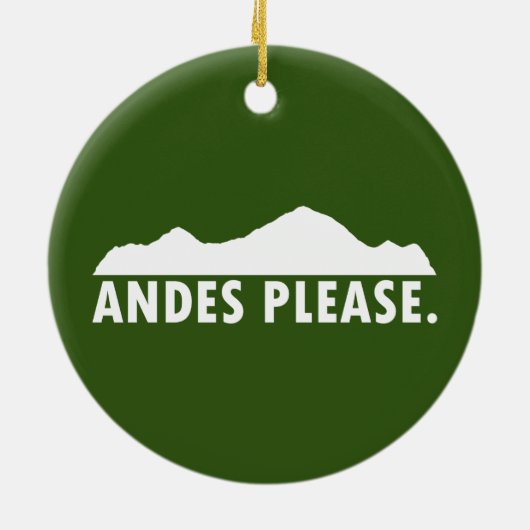 Andes Alsjeblieft Keramisch Ornament (Achterkant)