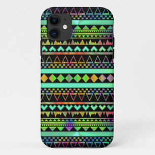 Andes Aztec Tribal Native Geometric Stropdas Die N iPhone 11 Hoesje