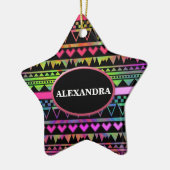 Andes Aztec Tribal Native Geometric Stropdas Die N Keramisch Ornament (Links)