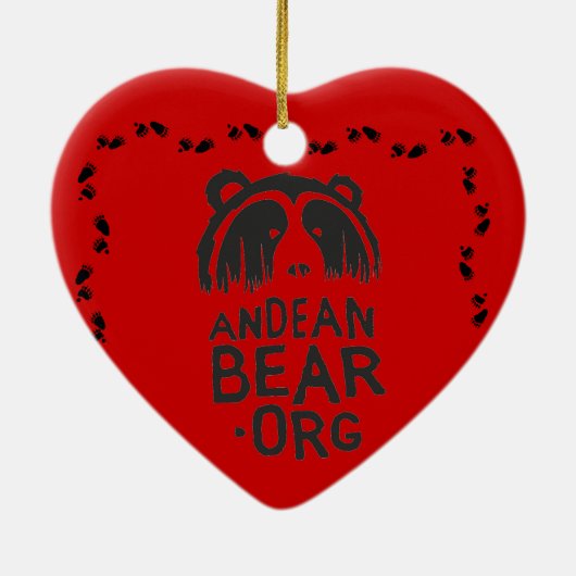 Andes Beer Kerstmis! Keramisch Ornament (Achterkant)