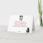 Andes draag Vakantie 2011 Feestdagen Kaart (Achterkant)