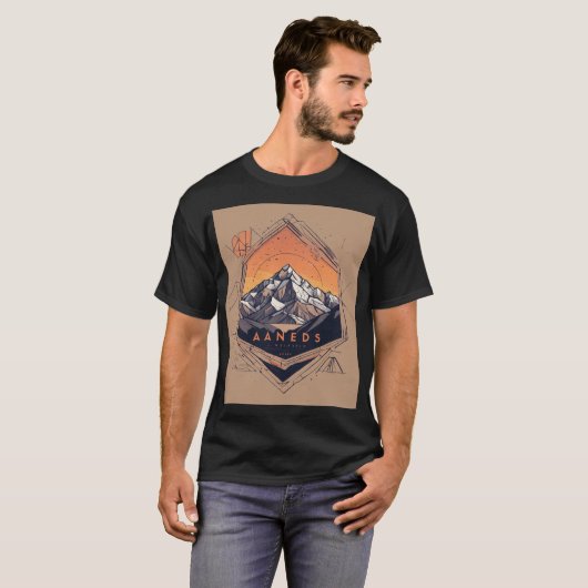 Andes Mons T-shirt voor dames: Minimalistische geo (Voorkant volledig)