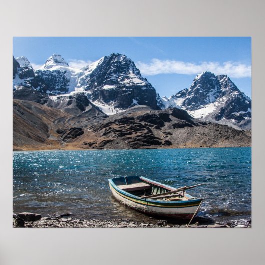 Andes Mountain Climbing Ice Peak - Bolivia Trek Poster (Voorkant)