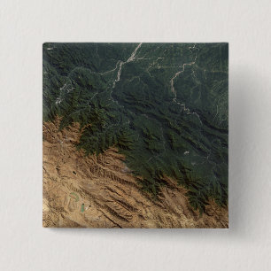 Andes Mountains Vierkante Button 5,1 Cm