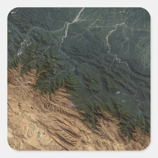Andes Mountains Vierkante Sticker (Voorkant)