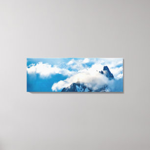 Andes zuidelijkste bergen landschap, ushuaia, ar canvas afdruk