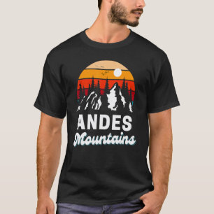 Andesgebergte Outdoor Wandelen Natuur Retro Souven T-shirt