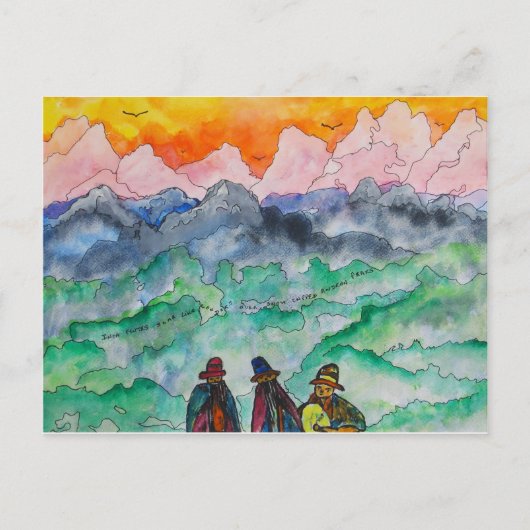 Andeslandschap Briefkaart (Voorkant)