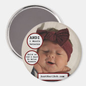 ANDI 1 maand Veteraan Kind van O&HTR-ouders Magneet (Voorkant / Achterkant)