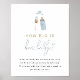 ANDI Blue Poppin-flesjes hoe groot is haar buik Poster